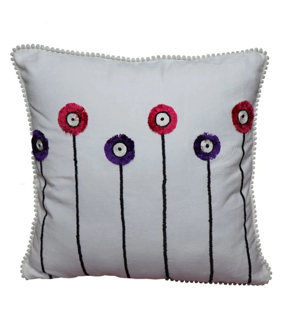 HugsnRugs Single Cotton Cushion Cover (40 x 40 cm) 16 x 16 - Multi