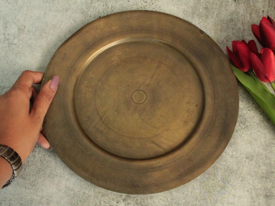 Beautiful Vintage Brass Plate (Diameter- 27 CM)