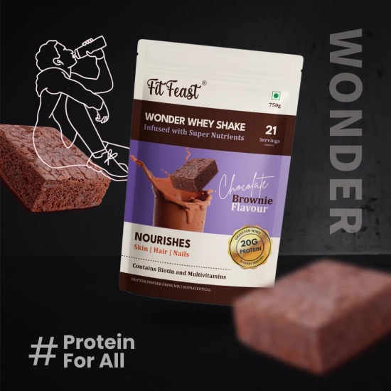 Wonder Whey Chocolate Brownie-Pack of 1 (750 gms)