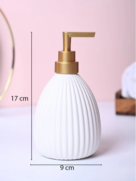 White Purity Soap Dispenser - Cylindrical Shape