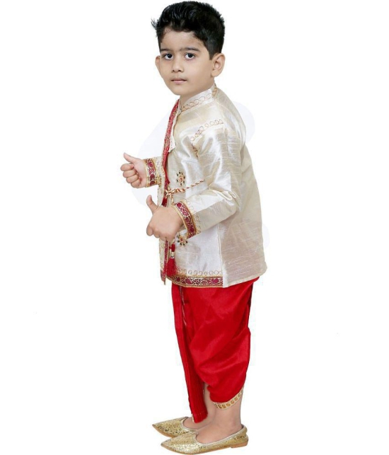 Boys Festive & Party Kurta and Dhoti Pant SetÂ Â (Red Pack of 1) - None