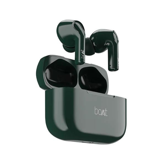 boAt Airdopes 161 | Wireless Earbuds with Massive Playback of upto 40 Hours, IPX5 Water & Sweat Resistance, IWP Technology, Type C Interface engrav_Olive Green