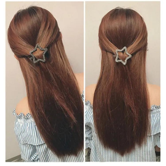Geometric shimmer hairclip-Copper / Triangle