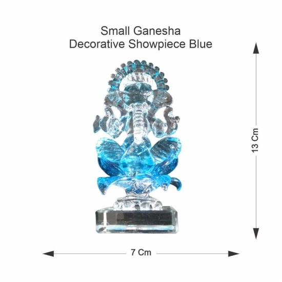 THE ALLCHEMY Glass Ganesha, Gifting Ganesha Statue (Blue)