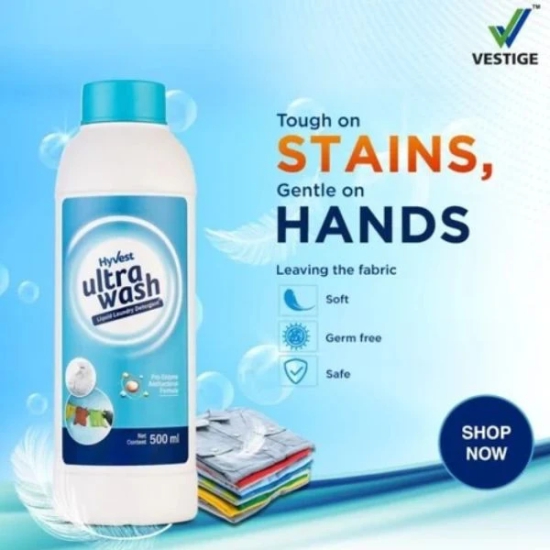 Hyvest Ultra Wash Liquid Laundry Detergent 500 Ml