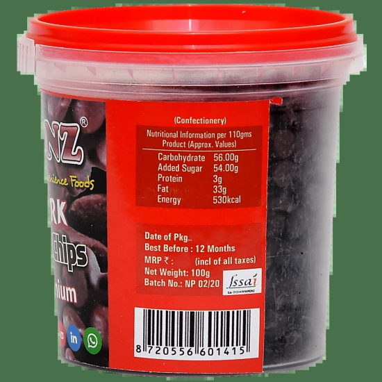 Leonz Dark Choco Chips, 100 Gm