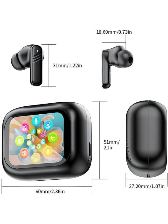 Vertical9 Wireless TouchScreen Bluetooth True Wireless (TWS) In Ear 6 Hours Playback Active Noise cancellation IPX4(Splash & Sweat Proof) Black