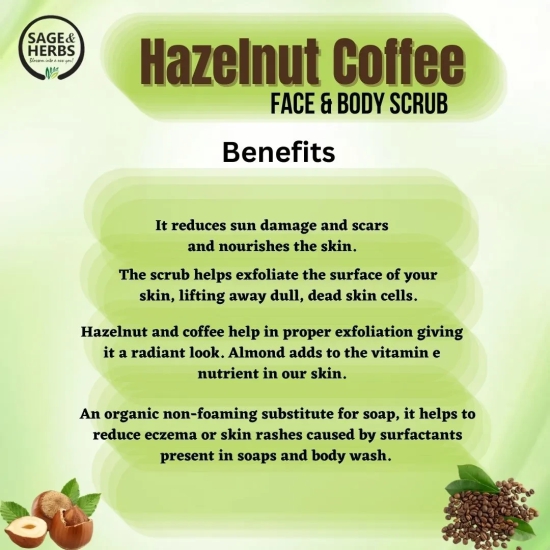 Hazelnut Coffee Face & Body Scrub-300 g