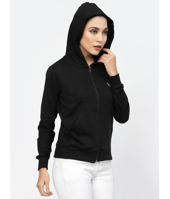 Uzarus Cotton Black Hooded Sweatshirt - None