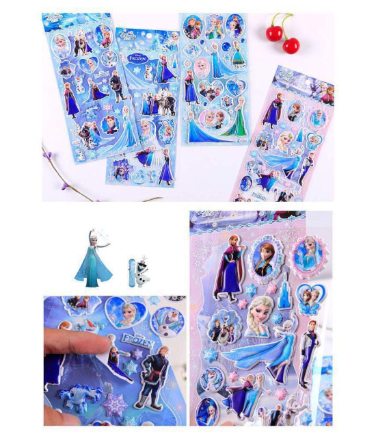 iDream Frozen Cartoon Stickers for Kids, Craft Decals, Label, Stationery, Album Stickers (Set of 4)