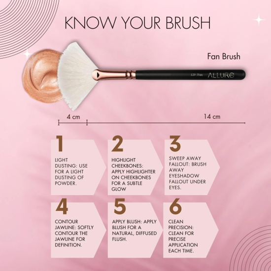 Allure Professional Makeup Fan Brush- 129