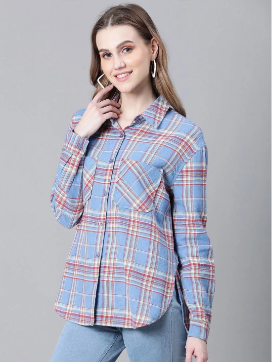 Oxolloxo Relaxed Tailored Fit Tartan Checks Cotton Casual Shirt