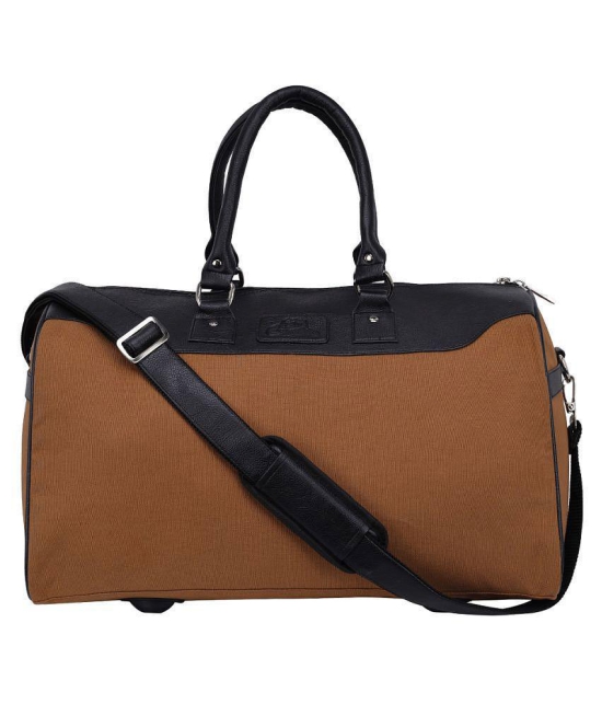 Leather World Tan Solid M Duffle Bag - M