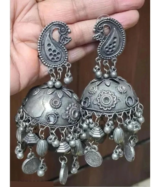 Samridhi DC Silver Jhumki Earrings ( Pack of 1 ) - Silver