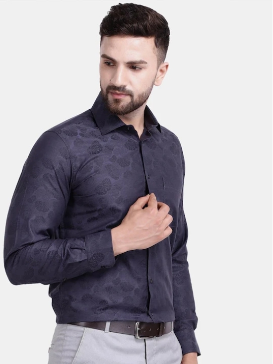 Premium Abstract Printed Spread Collar Cotton Formal Shirt