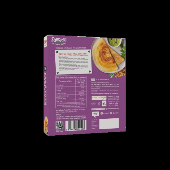 Vattam Foxtail Millet - Dosa Mix, 500 Gm