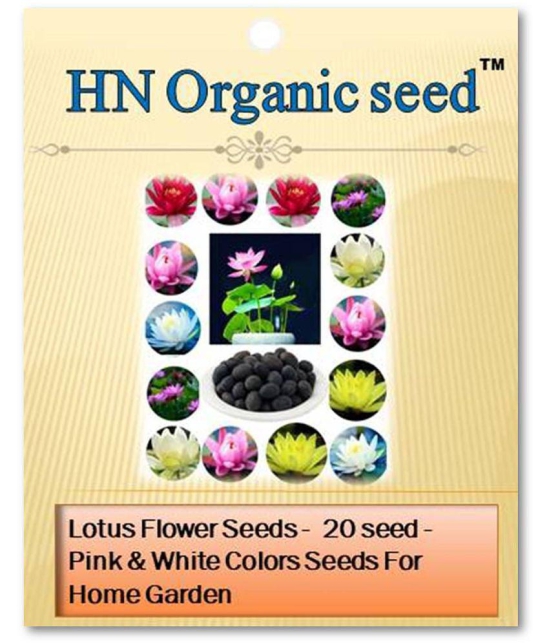 homeagro - Flower Seeds ( Lotus  mixed colours - 20 seeds + Manual )