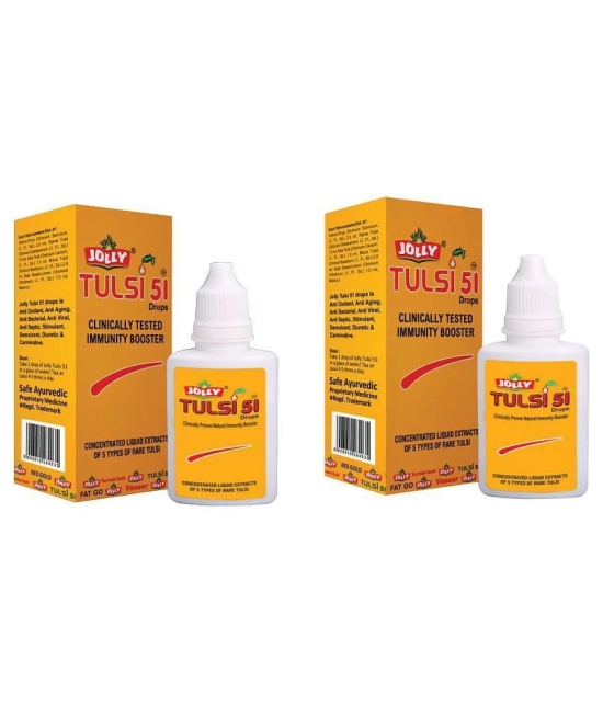 Jolly Pharma  Tulsi 51 Immunity Booster Drops  Liquid 48 ml Pack Of 2