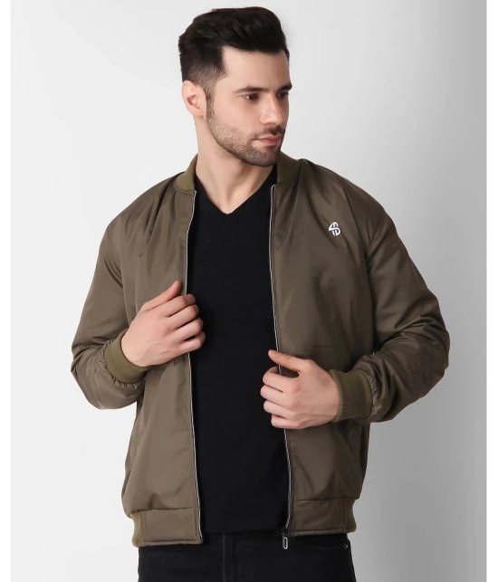 4B Nylon Mens Windcheater Jacket - Olive ( Pack of 1 ) - None