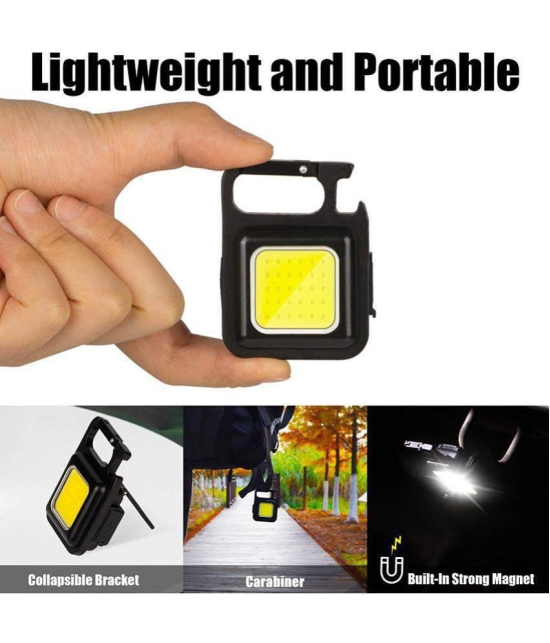 COB - Mini LD Flashlight Rechargeable Keychain 