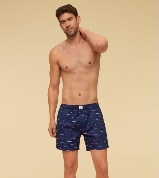 Savanna Cotton Boxers Driftwood Blue XL