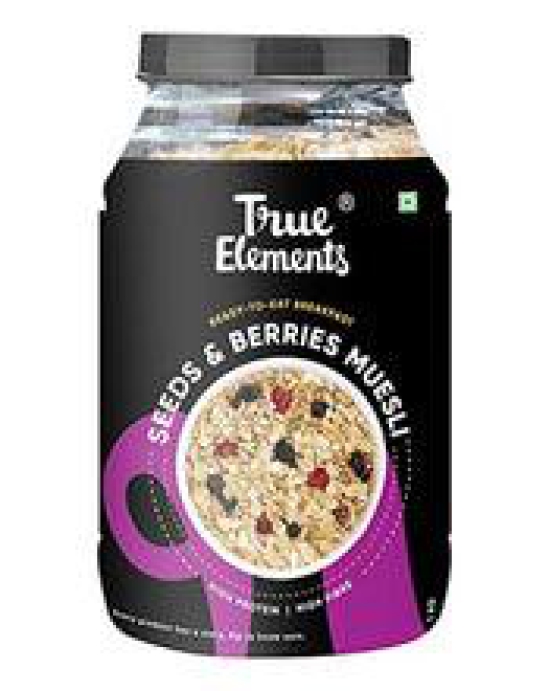 True Elements Seeds And Berries Muesli 1kg - Cereal For Breakfast