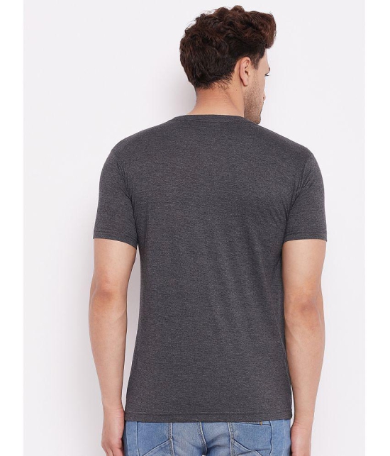 Lycos - Cotton Blend Regular Fit Charcoal Grey Men's T-Shirt ( Pack of 2 ) - None