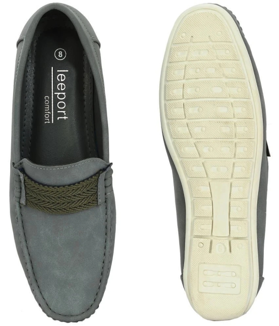 Leeport Gray Mens Slip on - 8