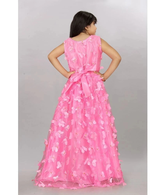 Apnisha - Pink Net Girls Gown ( Pack of 1 ) - None