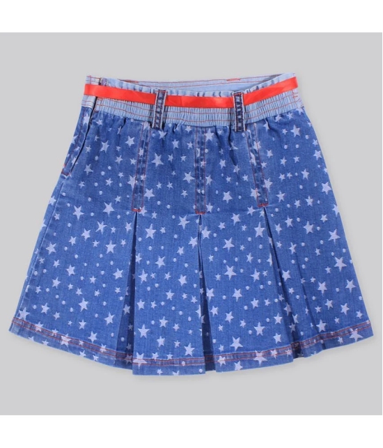 Cutecumber - Blue Denim Girls A-Line Skirt ( Pack of 1 ) - None