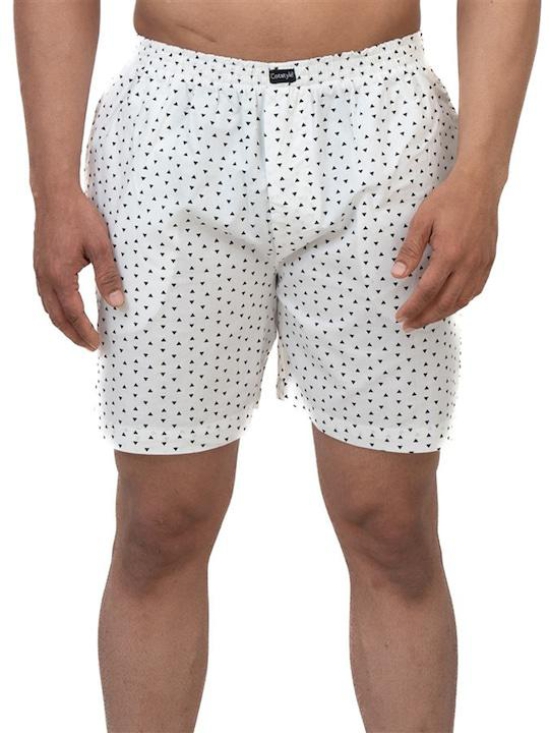 Printed Cotton Boxer Bxr_1006_White-S