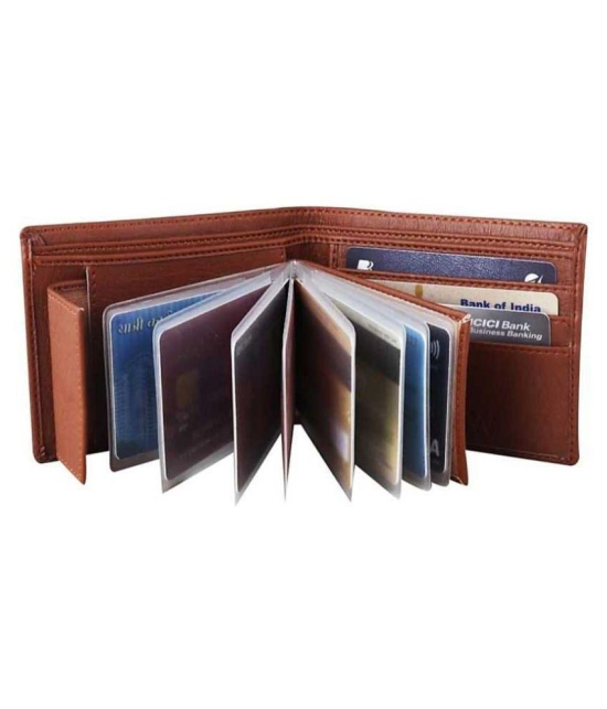 Sambhav Deals - Tan PU Men's Regular Wallet ( Pack of 1 )