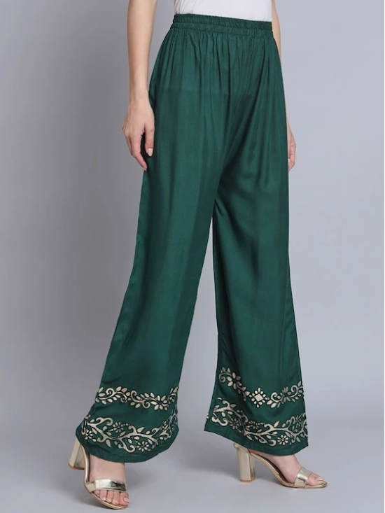 Women Ethnic Motifs Hem Design Palazzos