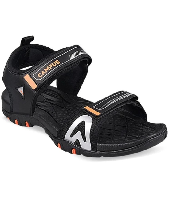 Campus - Black Mens Floater Sandals - None