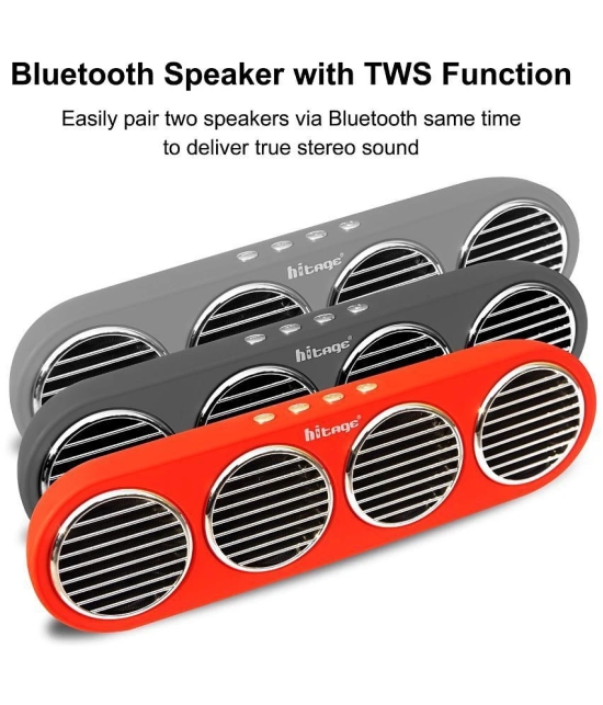 hitage BS-315 Speaker 5 W Bluetooth Speaker Bluetooth V 5.0 with USB,Aux Playback Time 24 hrs Red - Red