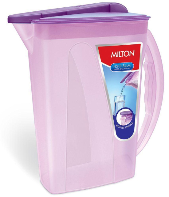 Milton WATER JUG H2O SLIM Plastic Jugs 2000 mL - Purple