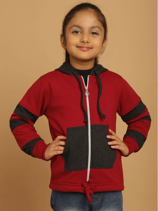 MINI & MING Girls Colourblocked Hooded Sweatshirt