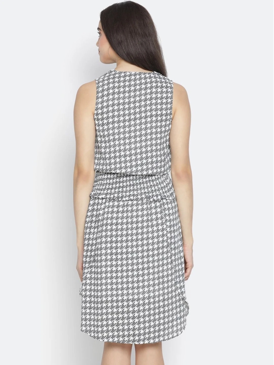 Oxolloxo Green Checked Satin Blouson Dress