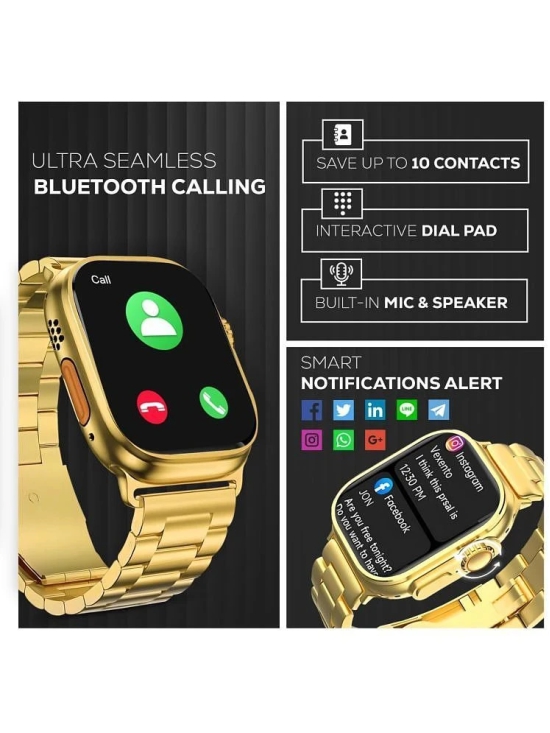 VERONIC ULTRA GOLD SMART WATCH with Calling Gold Smart Watch