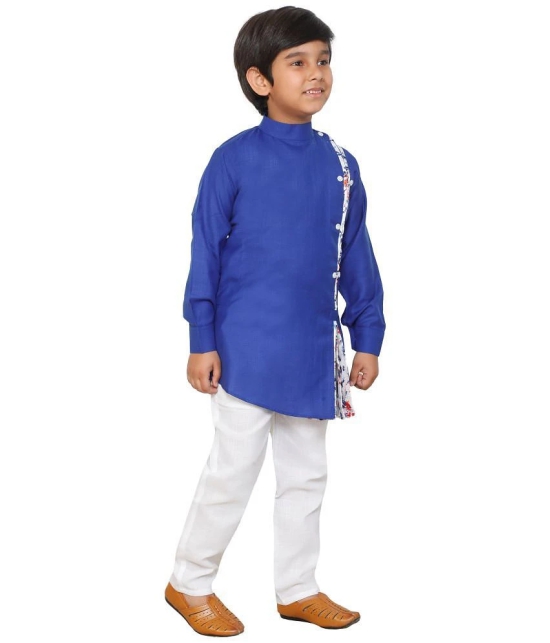 DKGF Ethnic Wear Kurta Pyjama Set for Kids and boys Boys (DE711-73BLUE5) - None