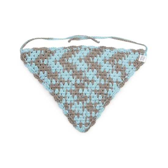 Crochet Bandana -  Blue Grey - 10068