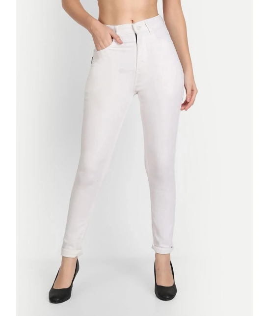 AngelFab - White Denim Skinny Fit Womens Jeans ( Pack of 1 ) - None