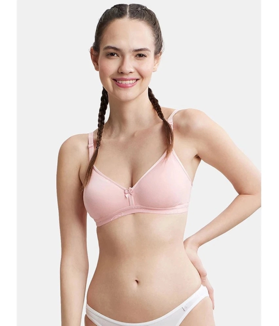 Jockey 1581 Wirefree Non Padded Super Combed Cotton Beginners Bra - Blush Pink - None