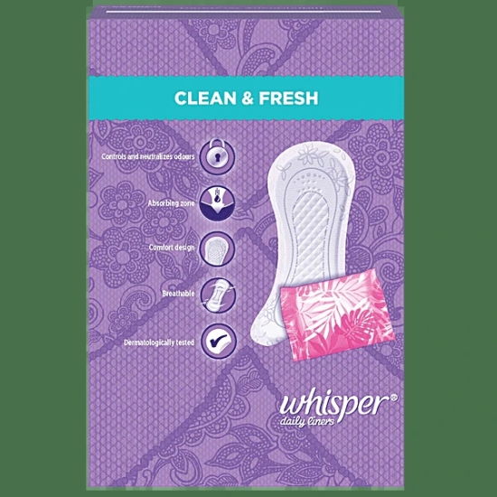 Whisper Daily Fresh Liner 40 N