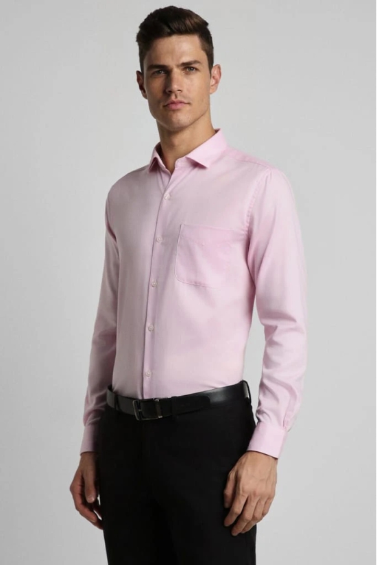 Men Pink Slim Fit Formal Full Sleeves Formal Shirt