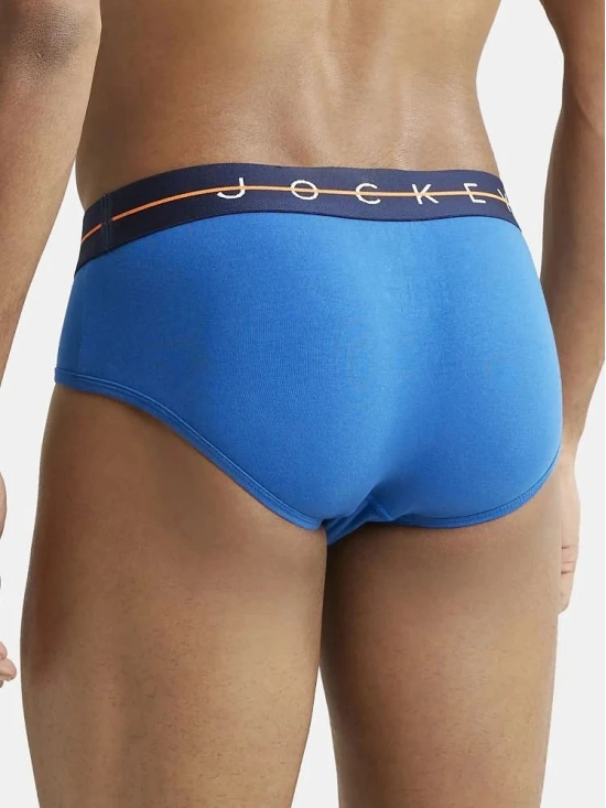 Jockey NY15 Men Cotton Elastane Solid Brief - Classic Blue - None