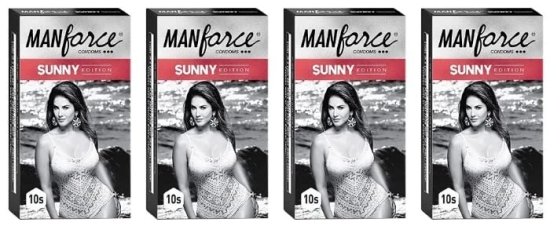 Manforce Extra Dotted SUNNY EDITION Flavoured Condom Packs Of 4  X 10 pieces