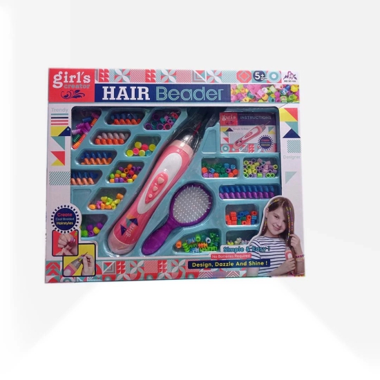 Girls Creator- HAIR BEADER Simple and Easy! Design, Dazzle and Shine- Age 5+