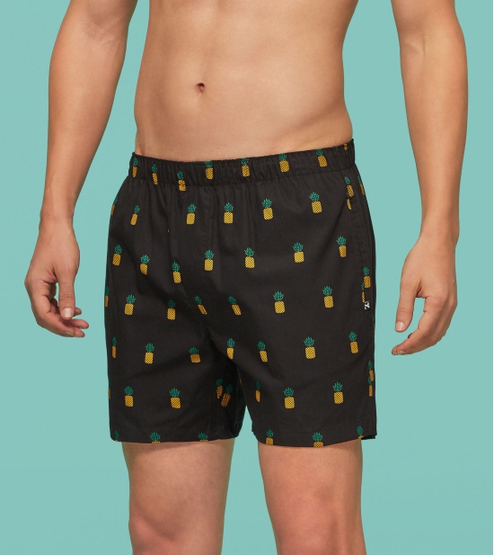 Remix Cotton Boxers Pineapple Black XL