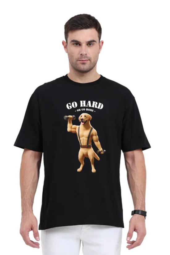 GO HARD OR GO HOME LAB OVERSIZED T-SHIRT-XXL